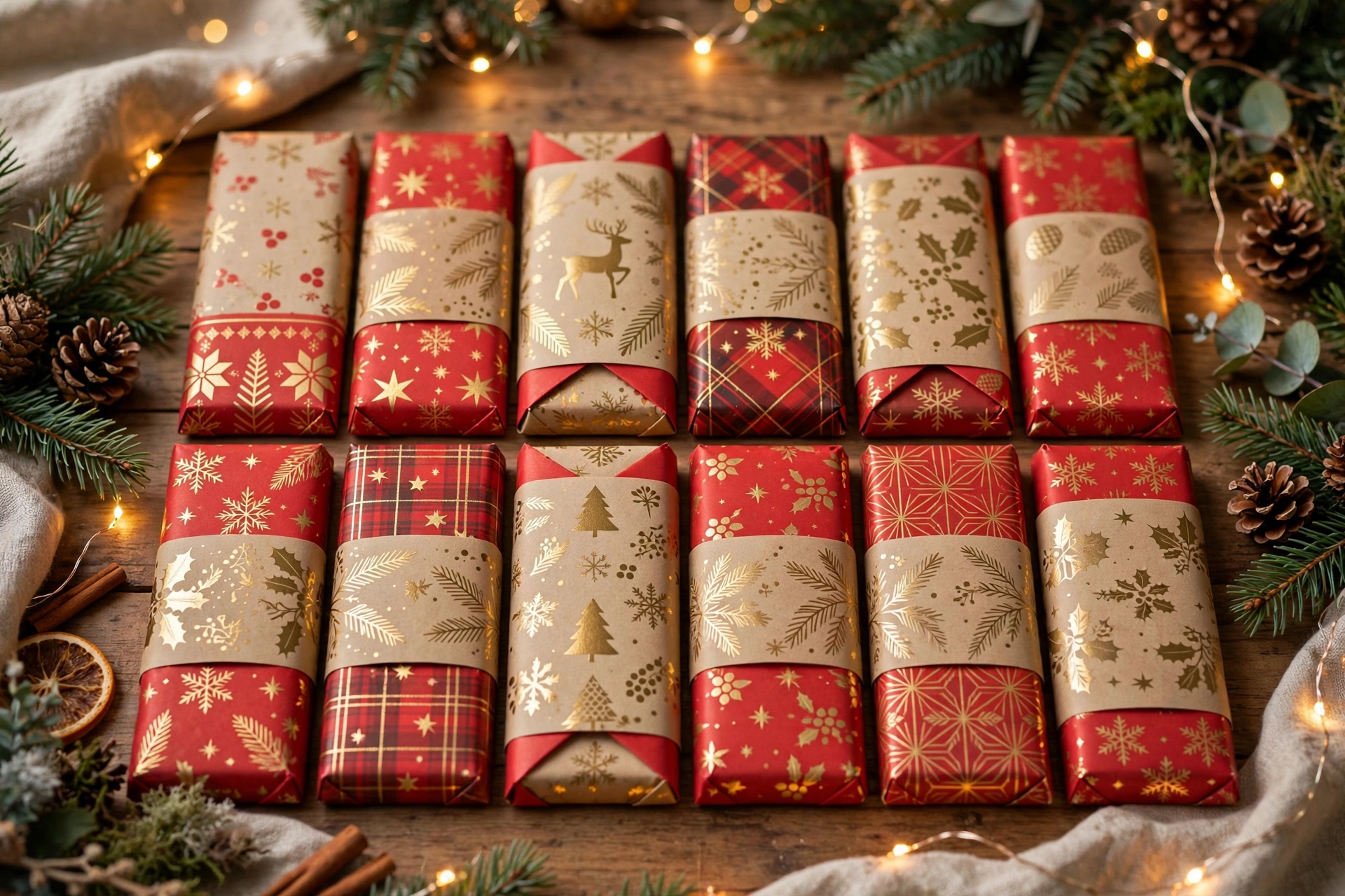 adventskalender banderolen schokoriegel