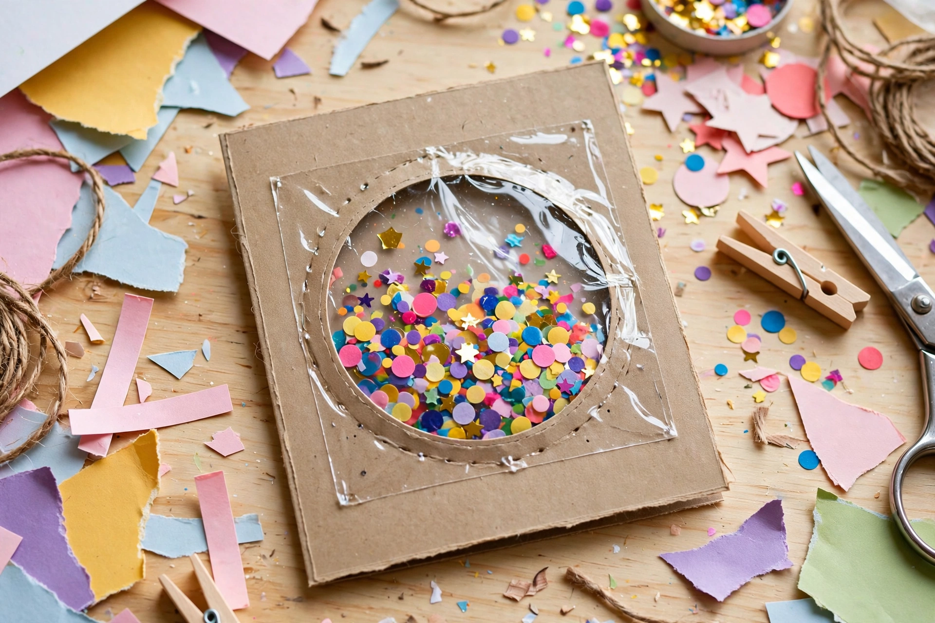 Die Konfetti-Schüttelkarte: der Hit auf jedem Kindergeburtstag.
