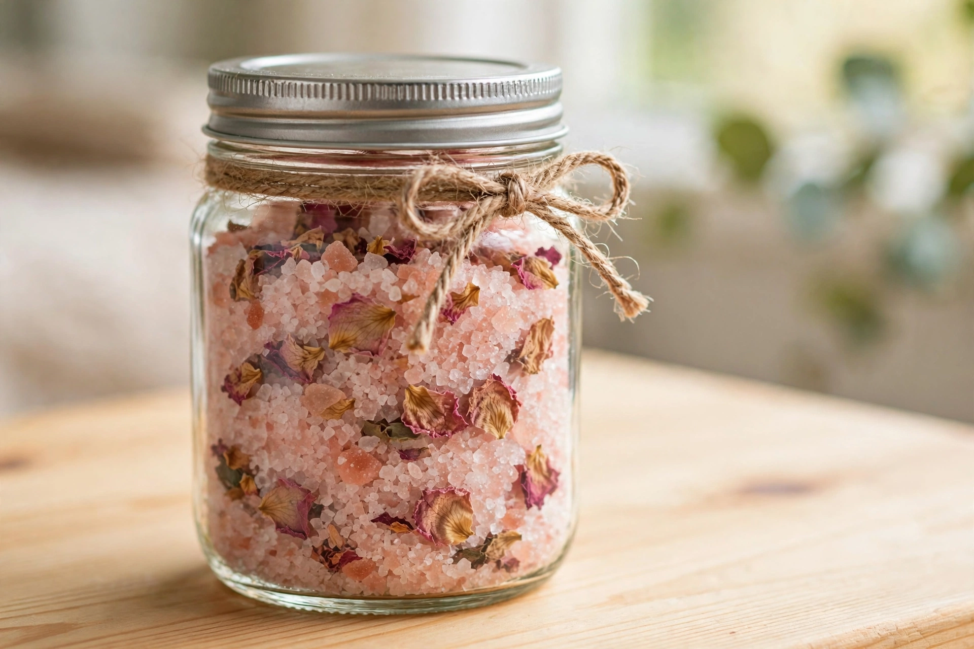 Badesalz im Glas: Entspannung zum Verschenken, in 15 Minuten gemacht.