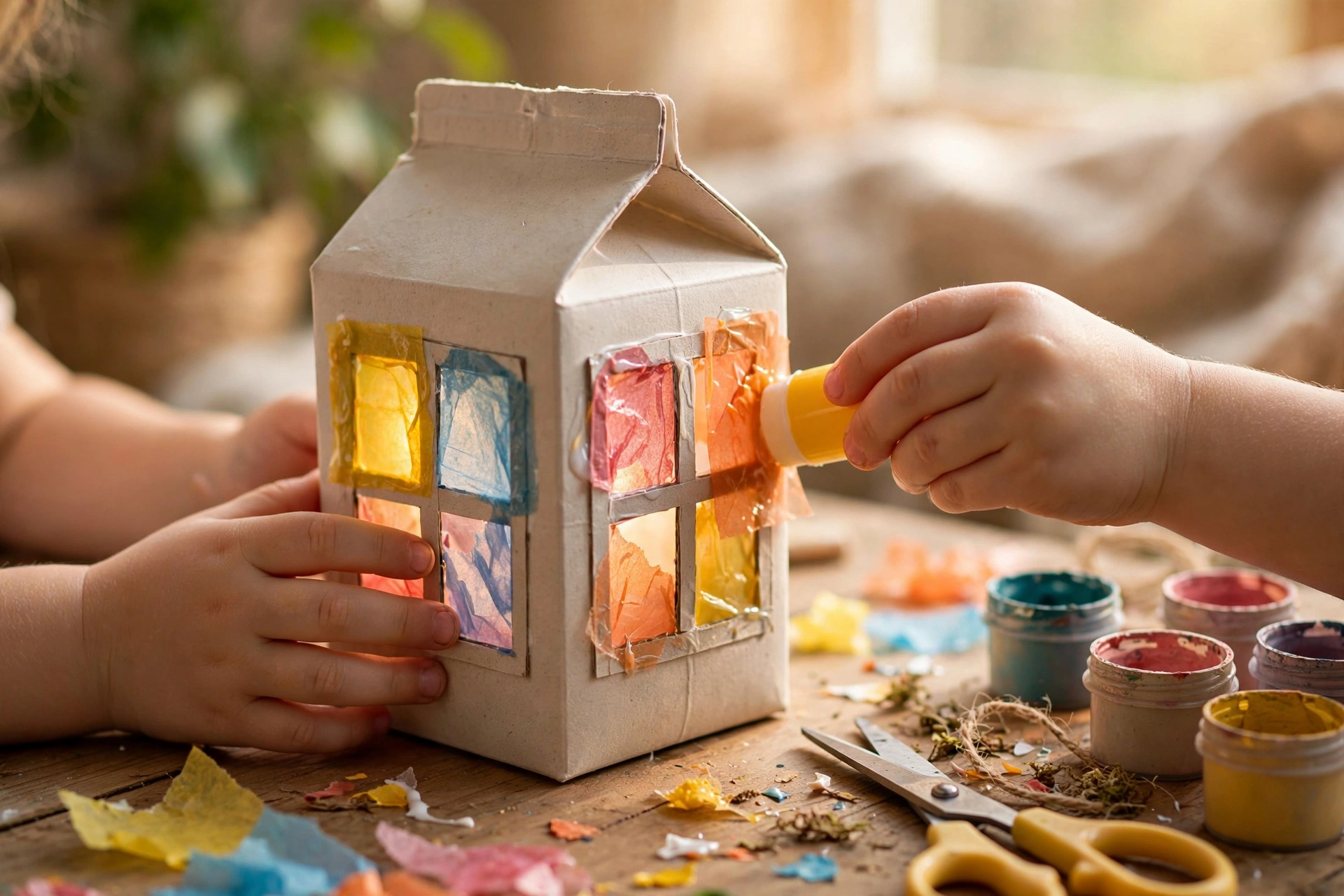 Die Milchkarton-Laterne: stabil, günstig und perfekt für kleine Kinderhände.