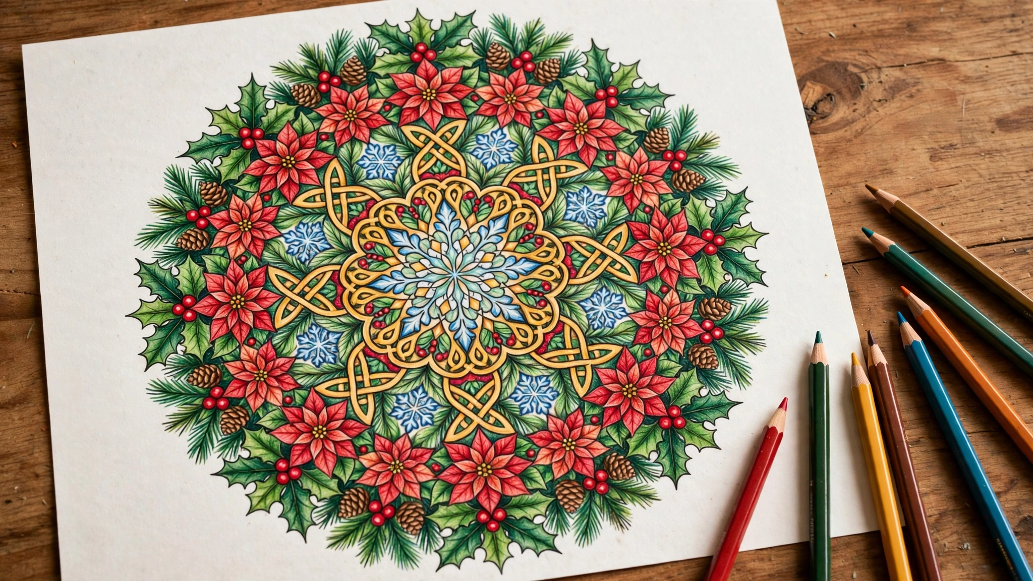 Weihnachtskugel-Mandalas sind auch wunderschöne Fensterbilder.