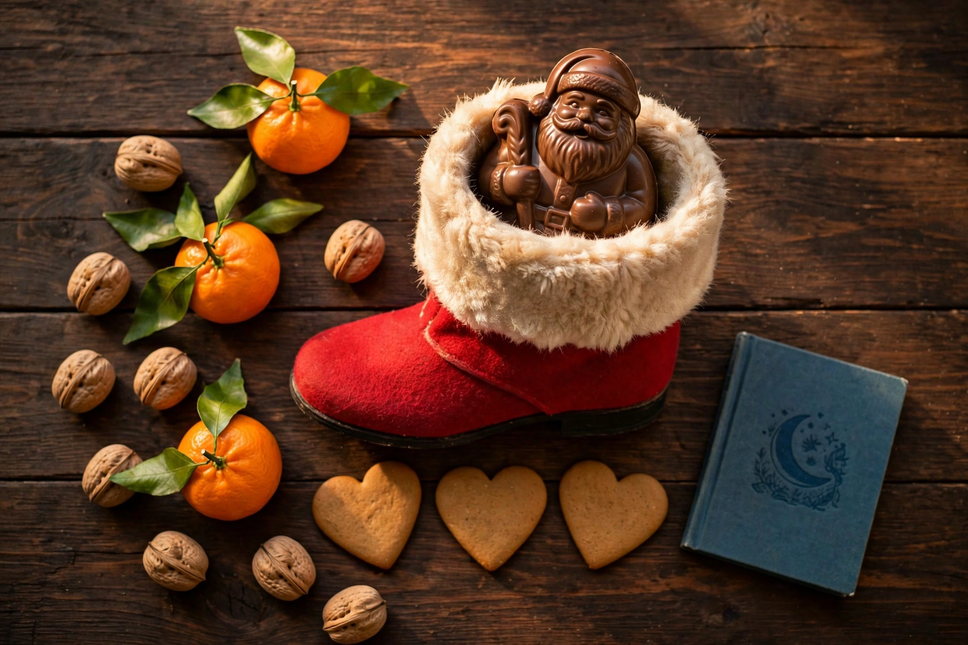 Nikolausstiefel mit altersgerechten Geschenken für Kinder