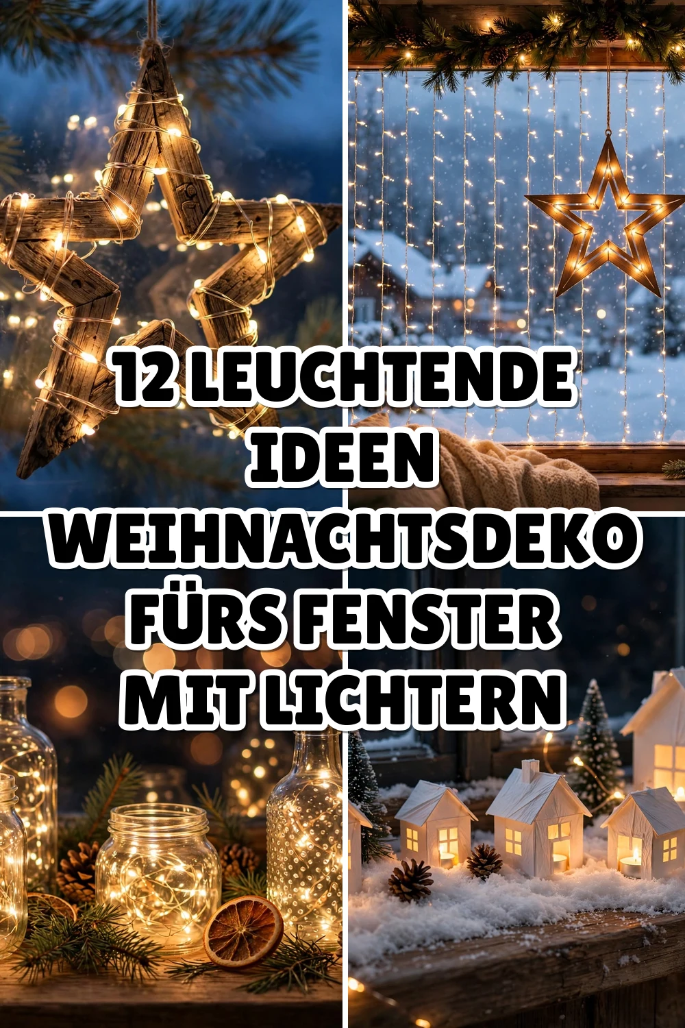 Weihnachtsdeko Fenster mit Lichtern: 12 leuchtende Ideen – Pin für Pinterest