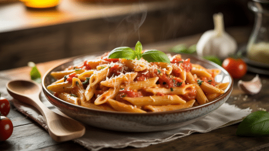 Creamy Tomato Garlic Pasta – The Ultimate Rich & Flavorful Recipe (Step-by-Step Guide)